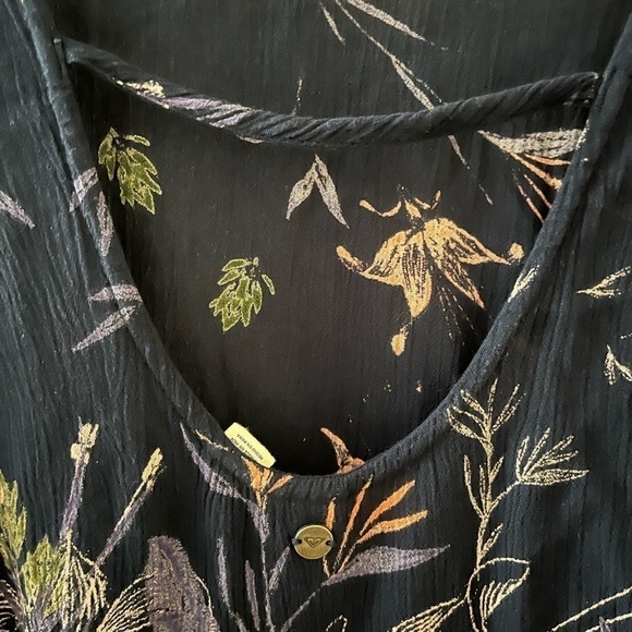 JUNIOR ROXY TROPICAL OASIS BEACHY VIBES SUNDRESS/COVERUP SIDE CUTOUTS X SMALL - Picture 2 of 6